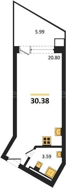 Новостройки, 1-комн., Севастополь